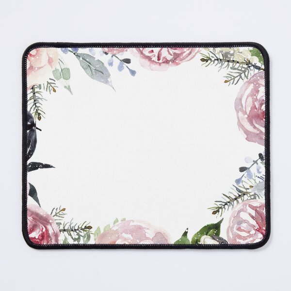 Item preview, Pastel Pink Roses Watercolor Frame designed and sold by EmeraldeaArt.