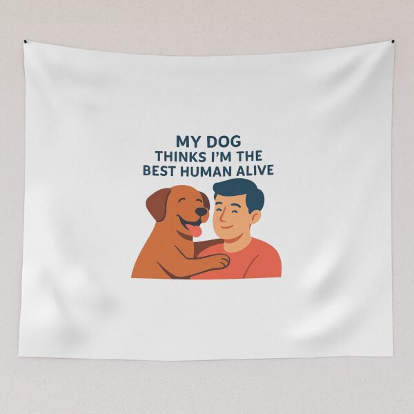 Item preview, Dog Lover Shirt – My Dog Thinks I’m the Best Human Alive v2 designed and sold by PeterskyDesign.