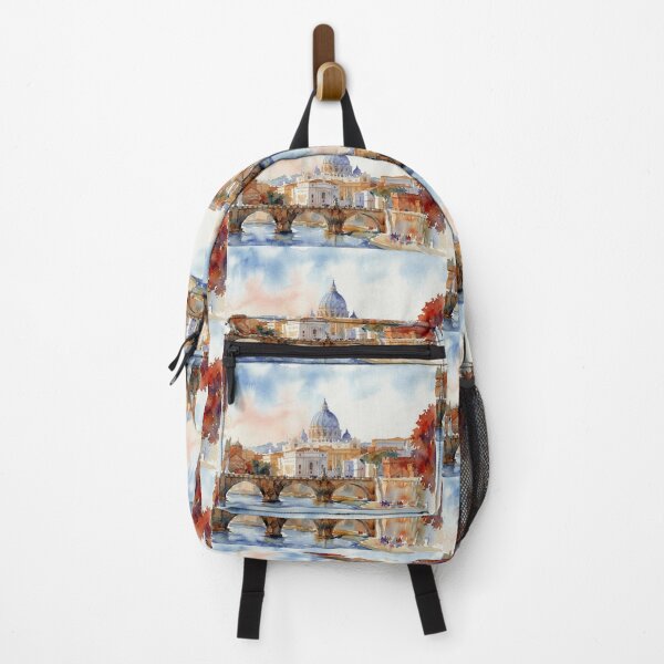 Item preview, Rome St Angelo Bridge Watercolor designed and sold by caracatita75.