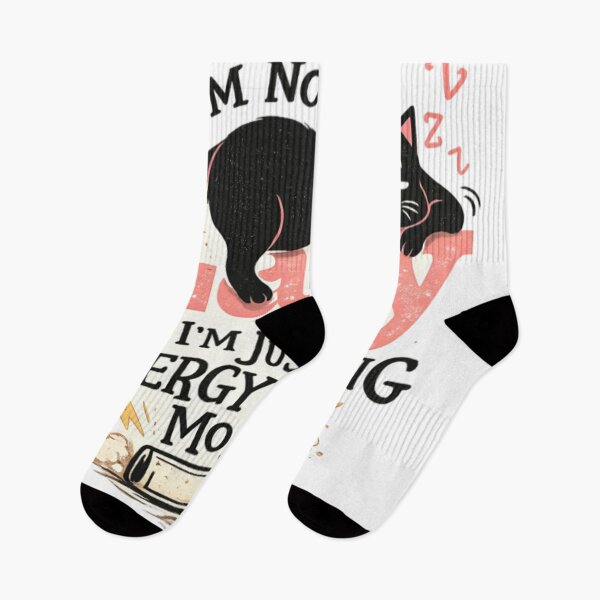 Item preview, I'm Not Lazy I'm Just in Energy Saving Fashion Cute Sleeping Black Cat Funny Cat Lover Design designed and sold by CatLovers Studio.