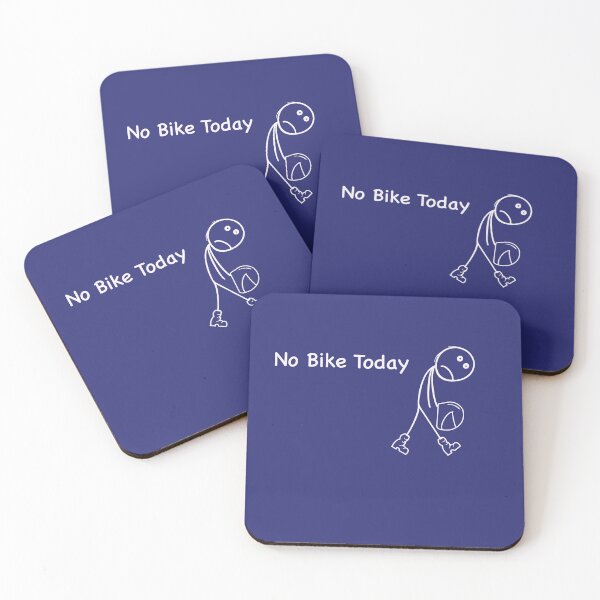 Item preview, No Bike Today sad stick figure humour motorcycle designed and sold by Lunevalleyart.