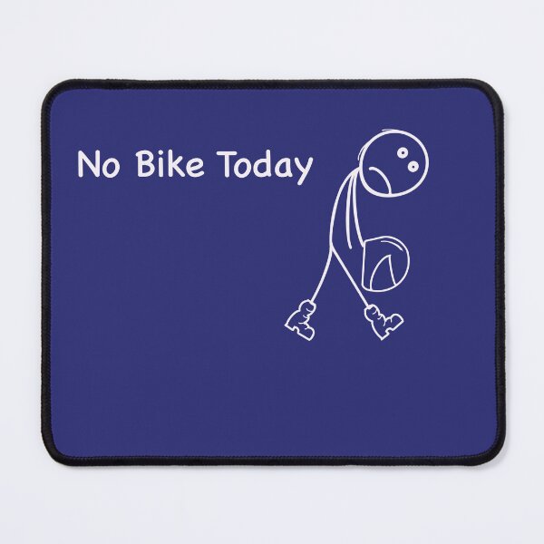 Item preview, No Bike Today sad stick figure humour motorcycle designed and sold by Lunevalleyart.