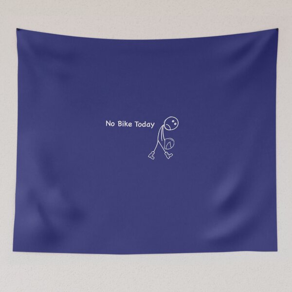 Item preview, No Bike Today sad stick figure humour motorcycle designed and sold by Lunevalleyart.