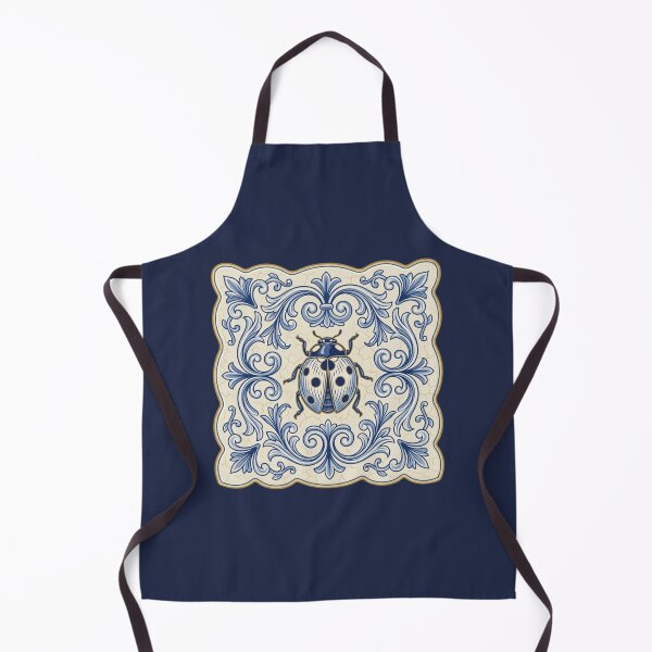 Item preview, Blue Ceramic Ladybug Tile – Mediterranean Azulejo & Rustic Garden Art designed and sold by KelliesGrafix.