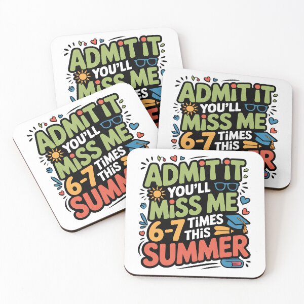 Item preview, Admit It You'll Miss Me 6-7 Times This Summer | Funny Last Day of School Shirt designed and sold by Milosstudio.