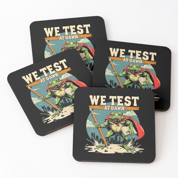 Item preview, We Test At Dawn Frog Teacher Meme Funny Exam Season Warrior Shirt designed and sold by LunaMagicStudio.