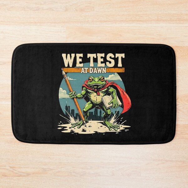 Item preview, We Test At Dawn Frog Teacher Meme Funny Exam Season Warrior Shirt designed and sold by LunaMagicStudio.