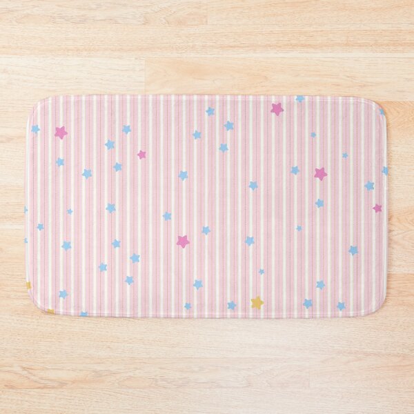 Item preview, Little Twinkle Stars on Pink-White Stripe Pattern designed and sold by kindacute-shop.