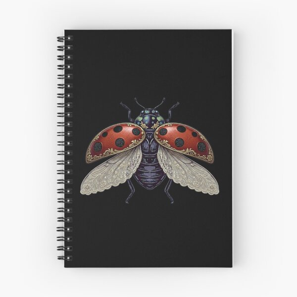 Item preview, Gothic Floral Ladybug Lace Art – Red & Black Vintage Aesthetic designed and sold by KelliesGrafix.