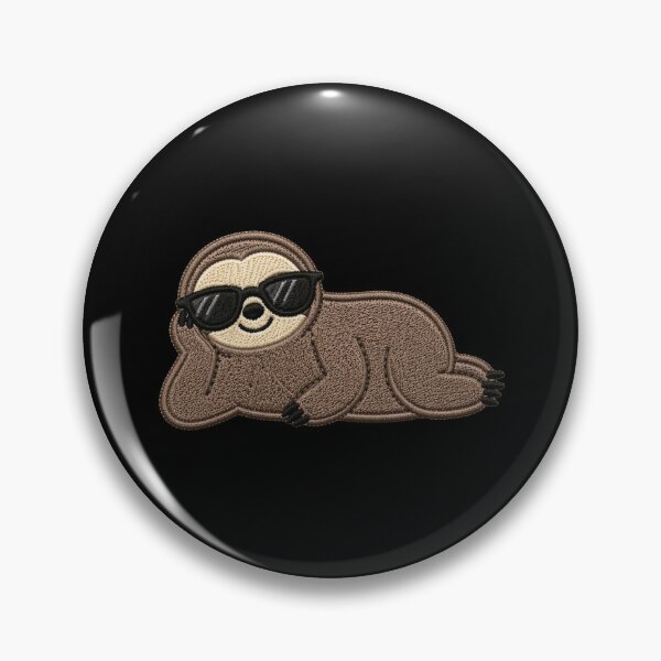 Item preview, Cool Sloth Sunglasses Embroidery Design – Lazy Streetwear Vibe, Chill Aesthetic Animal designed and sold by ColorSplash123.