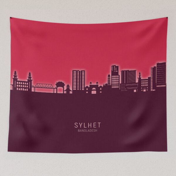 Item preview, Sylhet Bangladesh Skyline designed and sold by ArtPrints.