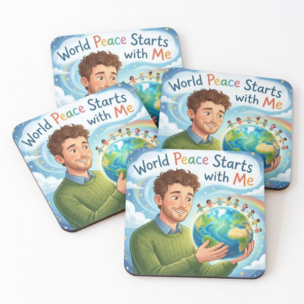 Item preview, AI Art - World Peace Starts with Me designed and sold by Whimsyful Designs.