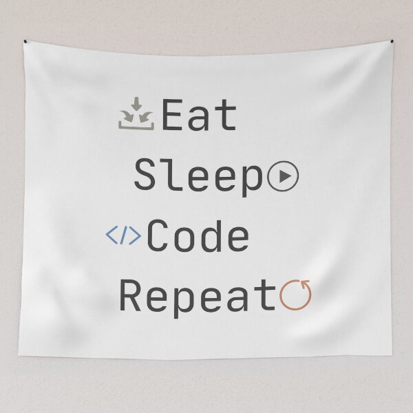 Item preview, Eat Sleep Code Repeat designed and sold by Rehnair.