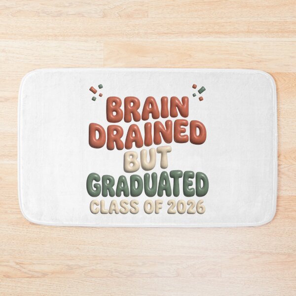 Item preview, Class of 2026 Brain Drained But Graduated Retro Puffy designed and sold by KelliesGrafix.