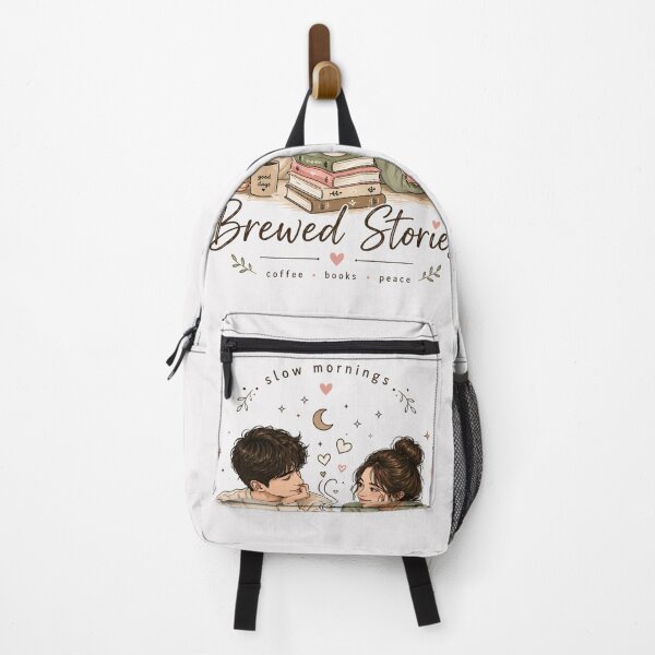 Item preview, Slow Mornings Brewed Stories T-Shirt | Coffee Lover Book Aesthetic Tee | Cozy Romantic Couple Shirt | Bookworm Gift Idea designed and sold by KDesignCrafts.