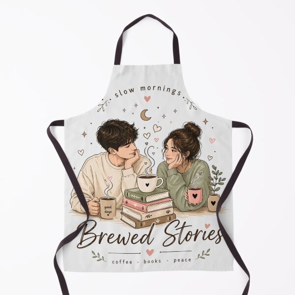 Item preview, Slow Mornings Brewed Stories T-Shirt | Coffee Lover Book Aesthetic Tee | Cozy Romantic Couple Shirt | Bookworm Gift Idea designed and sold by KDesignCrafts.