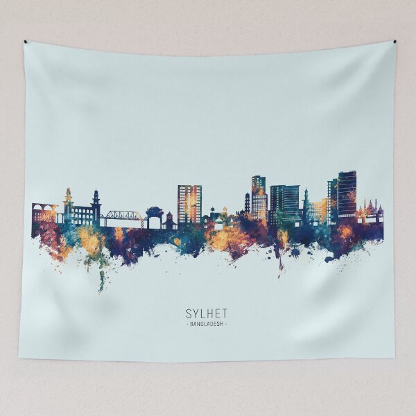 Item preview, Sylhet Bangladesh Skyline designed and sold by ArtPrints.