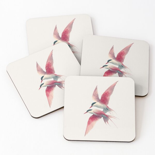 Item preview, Roseate Terns in Motion Chinoiserie - Pink Birds designed and sold by BestVarieties.