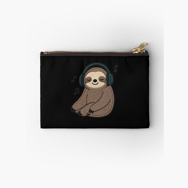 Item preview, Cute Music Sloth Embroidery Design – Headphones Chill Vibe, Relaxed Kawaii Aesthetic designed and sold by ColorSplash123.