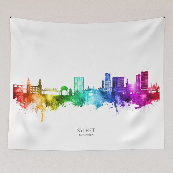 Item preview, Sylhet Bangladesh Skyline designed and sold by ArtPrints.