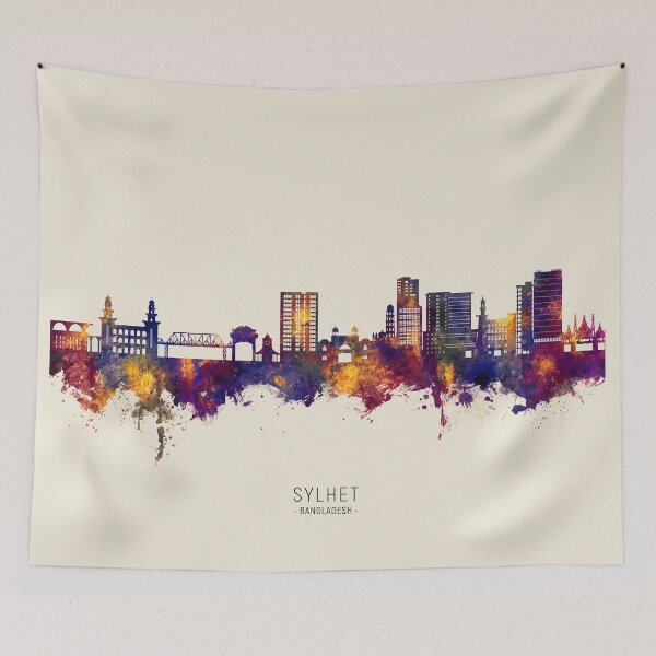 Item preview, Sylhet Bangladesh Skyline designed and sold by ArtPrints.