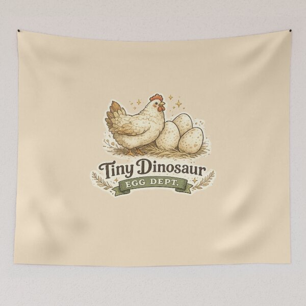 Item preview, Tiny Dinosaur Egg Dept Funny Backyard Chicken Keeper Design designed and sold by Bratak.