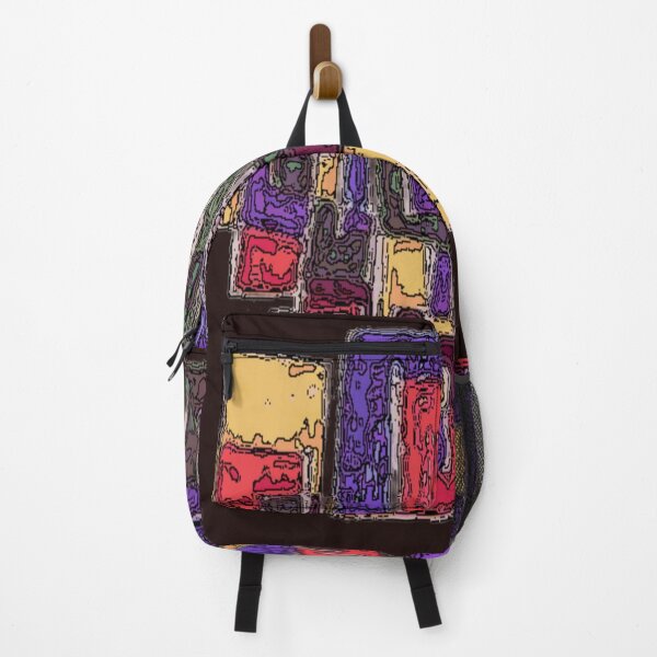Item preview, cityscape cubism poster colorful geometric abstract design designed and sold by SmashingDeals.