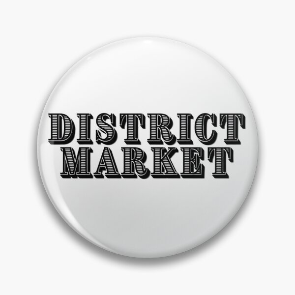 Item preview, DISTRICT MARKET - Minimalist Vintage Typography Logo ［White］ designed and sold by districtmarket.