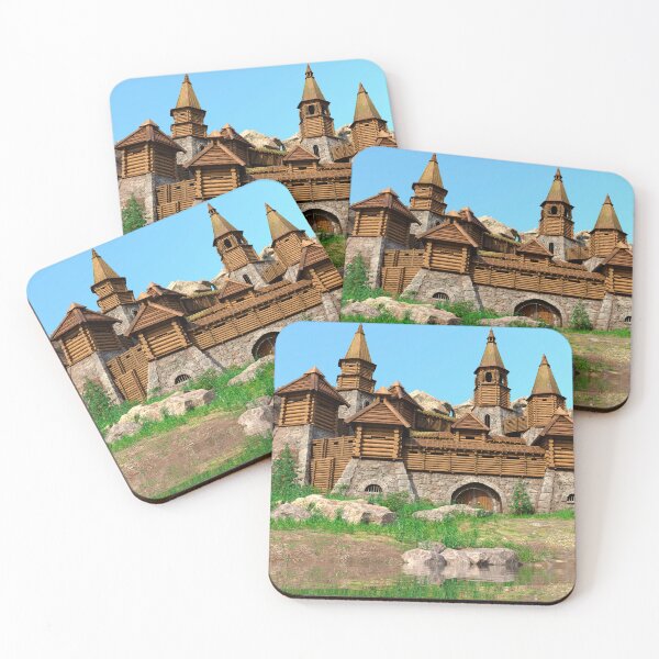 Item preview, Medieval Wooden Fortress Landscape designed and sold by Vac1.