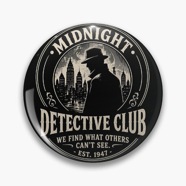Item preview, Midnight Detective Club Vintage Noir T-Shirt – 1940s Pulp Fiction Private Eye Aesthetic designed and sold by Art Dila Studio.