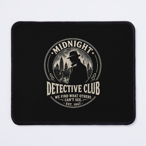 Item preview, Midnight Detective Club Vintage Noir T-Shirt – 1940s Pulp Fiction Private Eye Aesthetic designed and sold by Art Dila Studio.