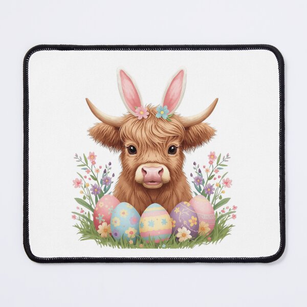 Item preview, Cute Easter Highland Cow With Bunny Ears Spring Farm Animal designed and sold by KelliesGrafix.