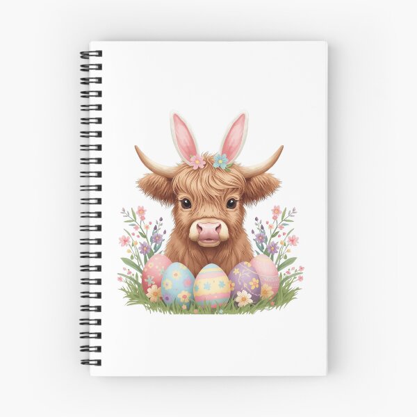 Item preview, Cute Easter Highland Cow With Bunny Ears Spring Farm Animal designed and sold by KelliesGrafix.