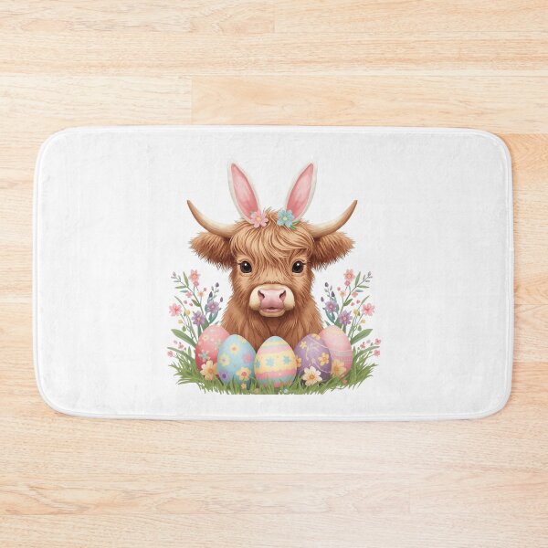 Item preview, Cute Easter Highland Cow With Bunny Ears Spring Farm Animal designed and sold by KelliesGrafix.