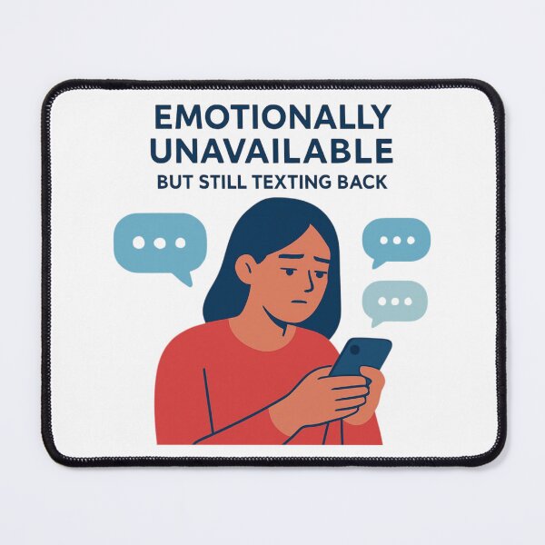 Item preview, Relationship Humor Shirt – Emotionally Unavailable but Still Texting Back designed and sold by PeterskyDesign.