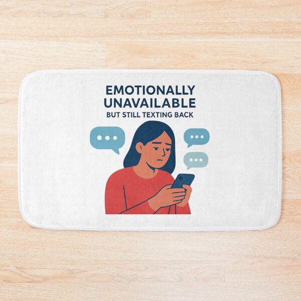 Item preview, Relationship Humor Shirt – Emotionally Unavailable but Still Texting Back designed and sold by PeterskyDesign.
