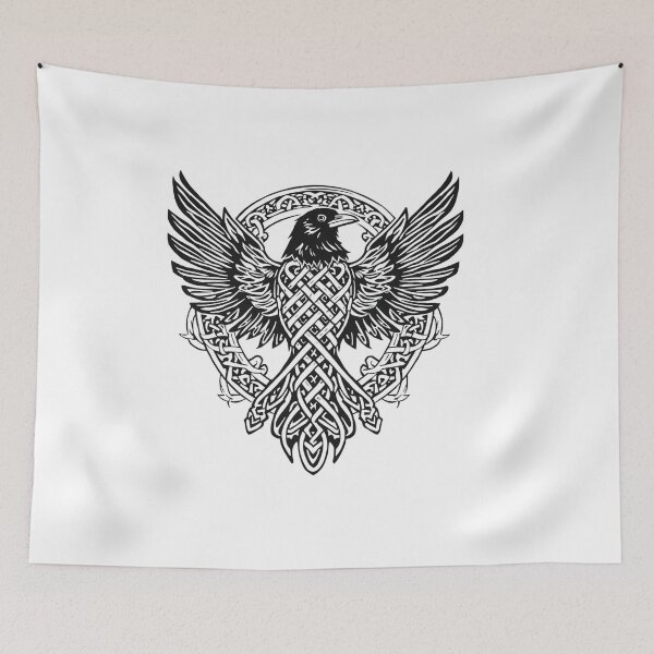 Item preview, Celtic Raven Knotwork Viking Mythology Bird designed and sold by KelliesGrafix.