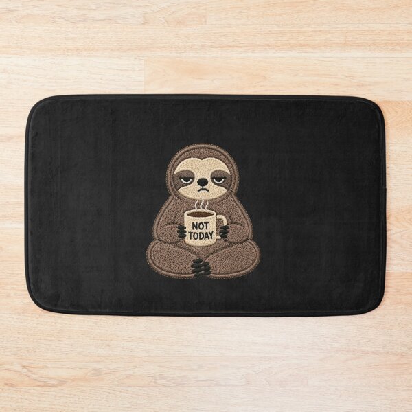 Item preview, Cute Coffee Sloth “Not Today” Embroidery Design – Funny Lazy Mood, Relatable Morning Aesthetic designed and sold by ColorSplash123.