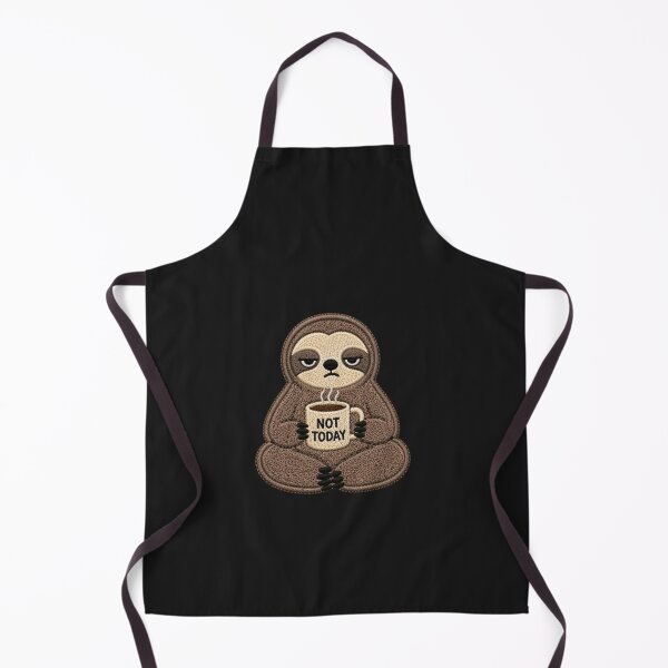 Item preview, Cute Coffee Sloth “Not Today” Embroidery Design – Funny Lazy Mood, Relatable Morning Aesthetic designed and sold by ColorSplash123.