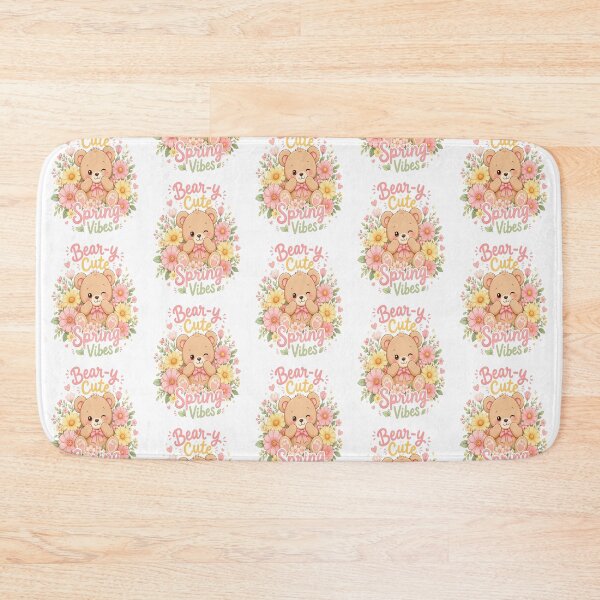 Item preview, Cute Spring Teddy Bear Design | Kawaii Floral Illustration | Women, Kids & Animal Lovers designed and sold by InspiredCreatives.