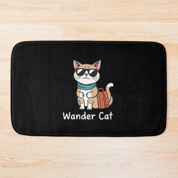 Item preview, Wander Cat Traveler Cute Feline Adventure Art designed and sold by artlife4.