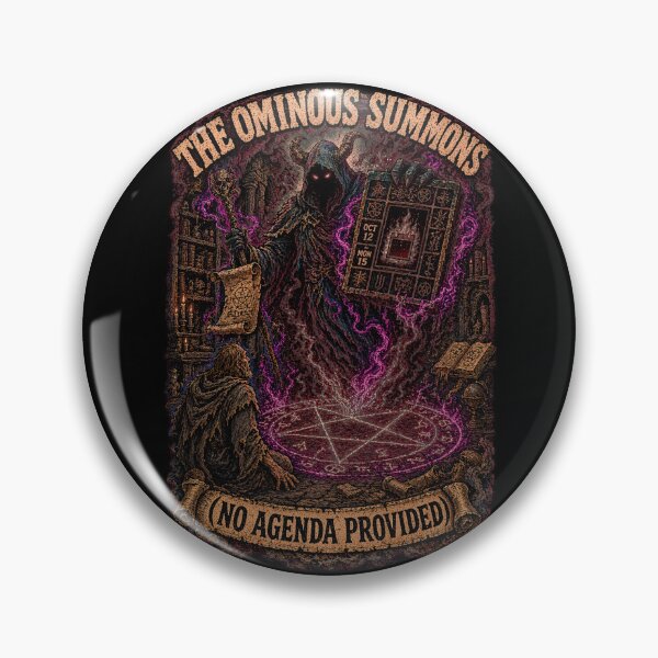 Item preview, Funny HR Invite Summoning Faceless Demon Calendar Burnout Retro Comic Tee designed and sold by Mythic Ink Studio.
