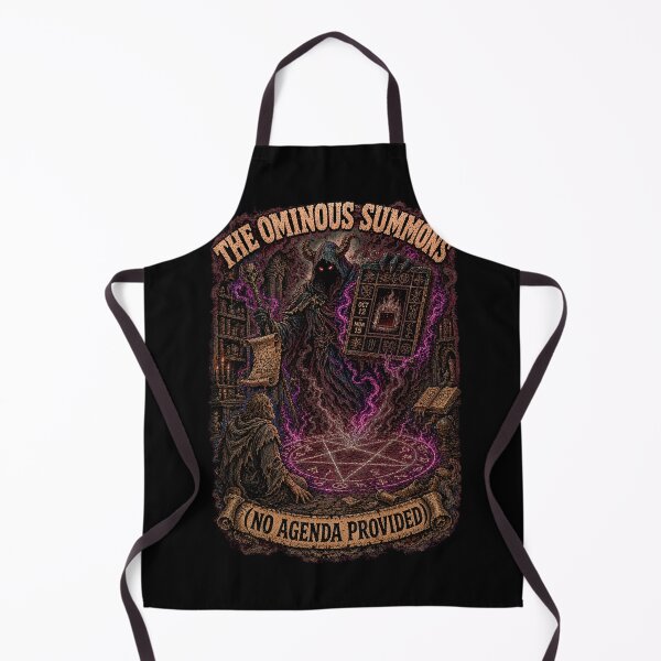 Item preview, Funny HR Invite Summoning Faceless Demon Calendar Burnout Retro Comic Tee designed and sold by Mythic Ink Studio.