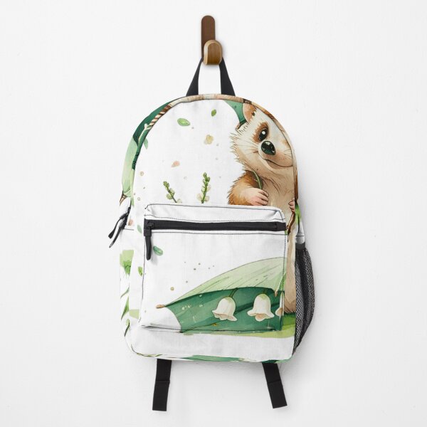 Item preview, Cute Hedgehog with Lily of the Valley May Birth Month Art designed and sold by AQUILAKREO.