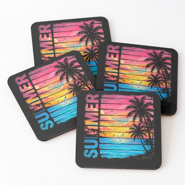 Artikelvorschau, Vintage Summer Sunset Beach – Retro Tropical Palm Trees & Ocean Vibes entworfen und verkauft von La-Nuna.