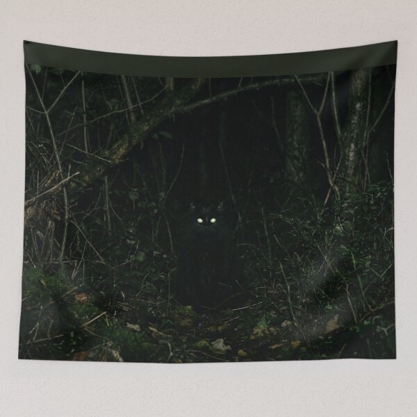 Item preview, Long-haired black cat in the dark designed and sold by Malisa345.