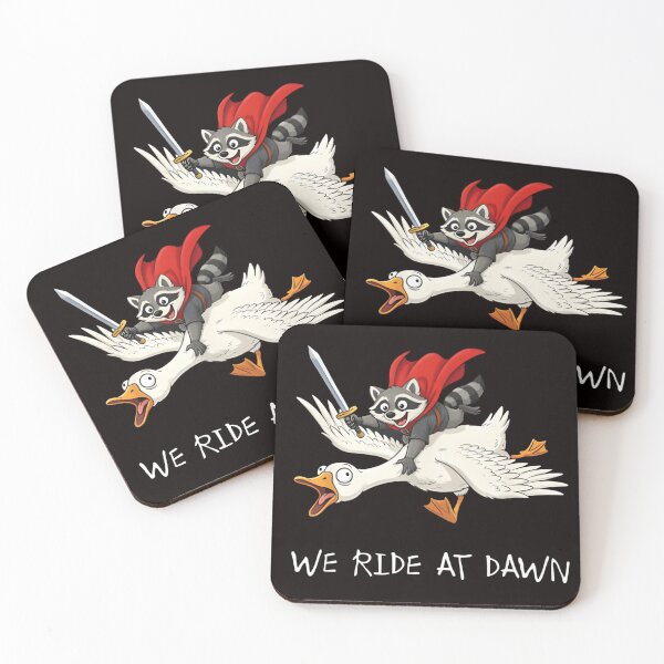 Item preview, We Ride At Dawn Raccoon Riding Goose Chaotic Animal designed and sold by randomslife.