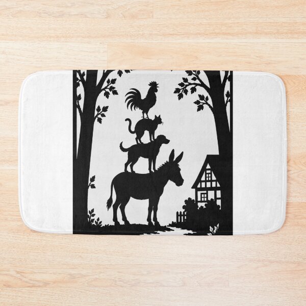 Item preview, The Bremen Town Musicians in silhouette designed and sold by Steffani Lehmann.