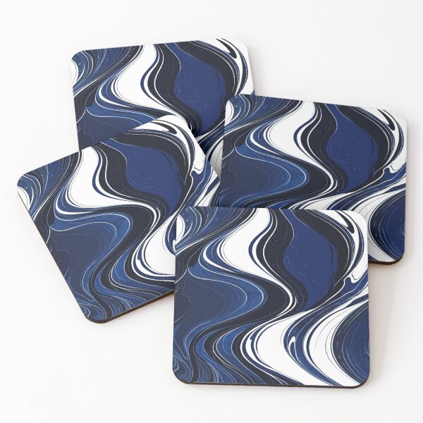 Item preview, Minimalist Midnight Blue and Silver Wave designed and sold by Quotable Gear.