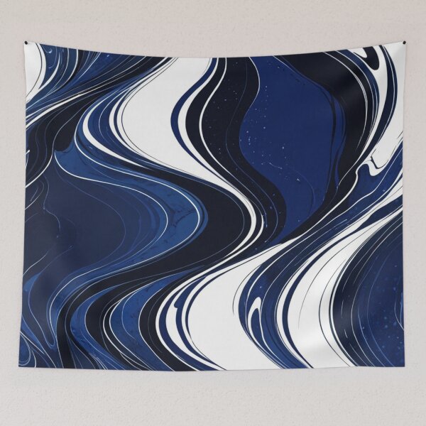 Item preview, Minimalist Midnight Blue and Silver Wave designed and sold by Quotable Gear.